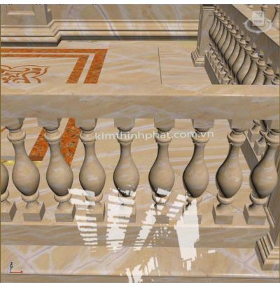 Lan can đá hoa cương vàng 004 Lan can đá hoa cương vàng 004