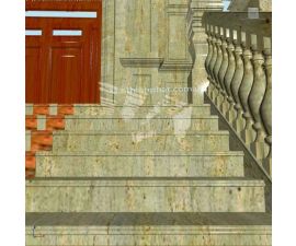 Lan can đá hoa cương vàng 005 Lan can đá hoa cương vàng 005